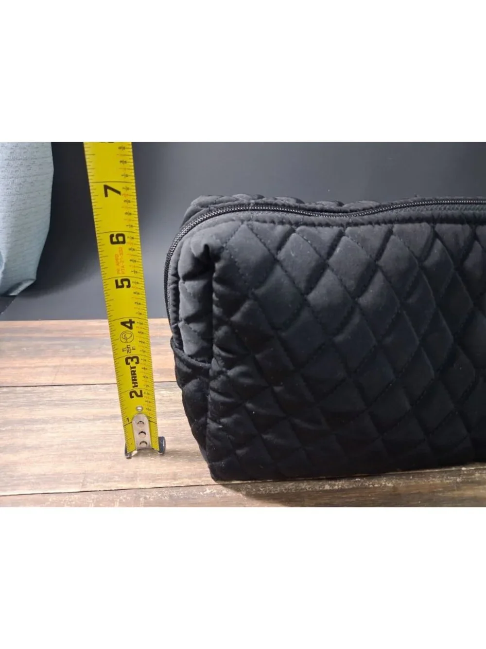 Vera Bradley Makeup Bag Black Quilted Cotton Cosmetic Pouch Travel
